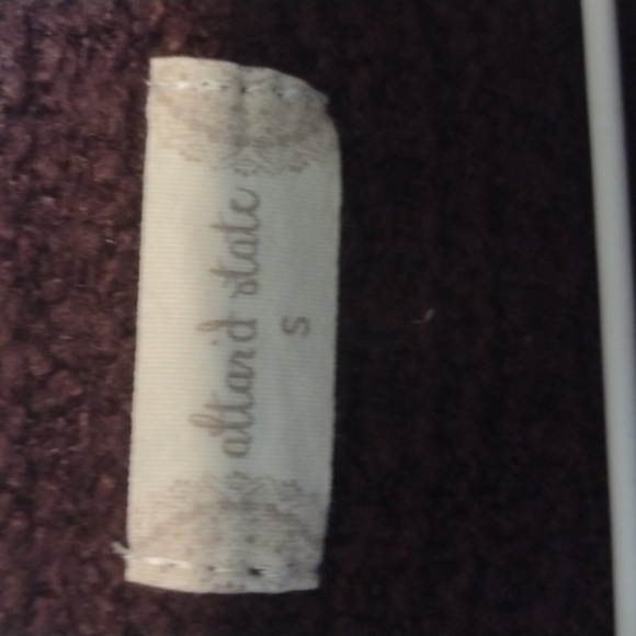 Oversized altered state maroon sweater size small zipper up the back - Picture 5 of 7